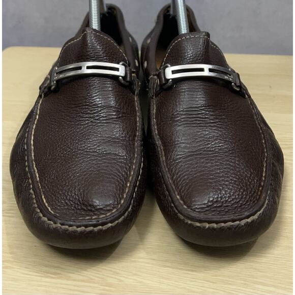 PRADA Driving Loafers Mens 2D 2172 Brown Leather Slip On Shoes Size 9.5 - Picture 6 of 10